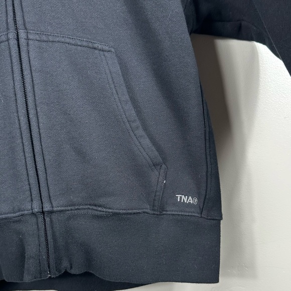 Aritzia Tna Bubble Fleece Boyfriend Zip Hoodie Jacket Black Size Small - Picture 5 of 5